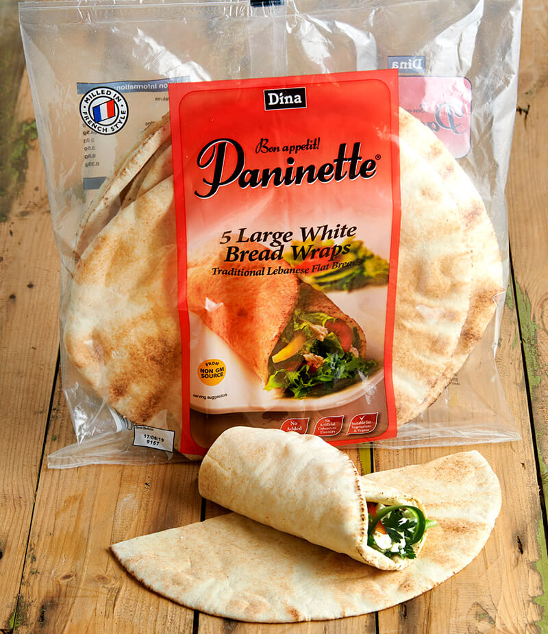 Dina White Flat Bread Large Traditional Lebanese 5pcs