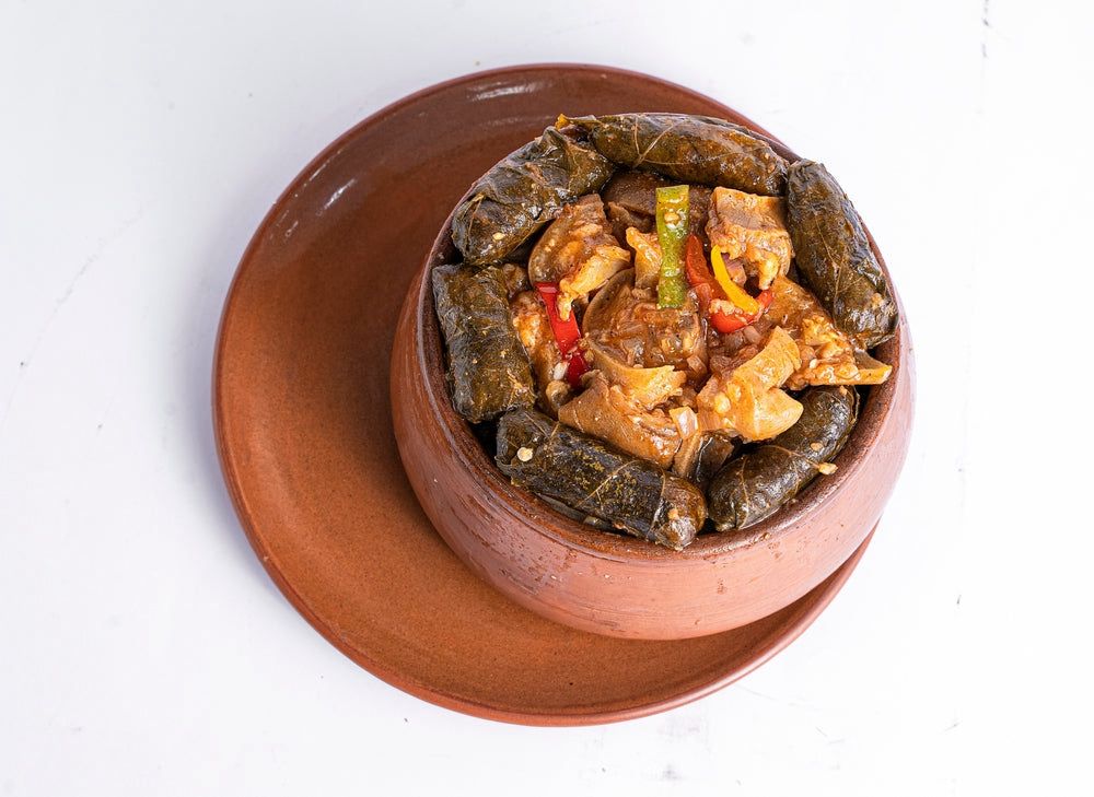Alaz Kaware Tagine with Stuffed Vine Leaves (Serves 4-6)