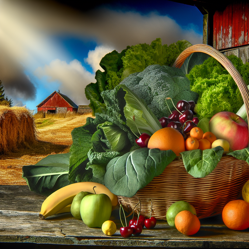A basket full of seasonal produce