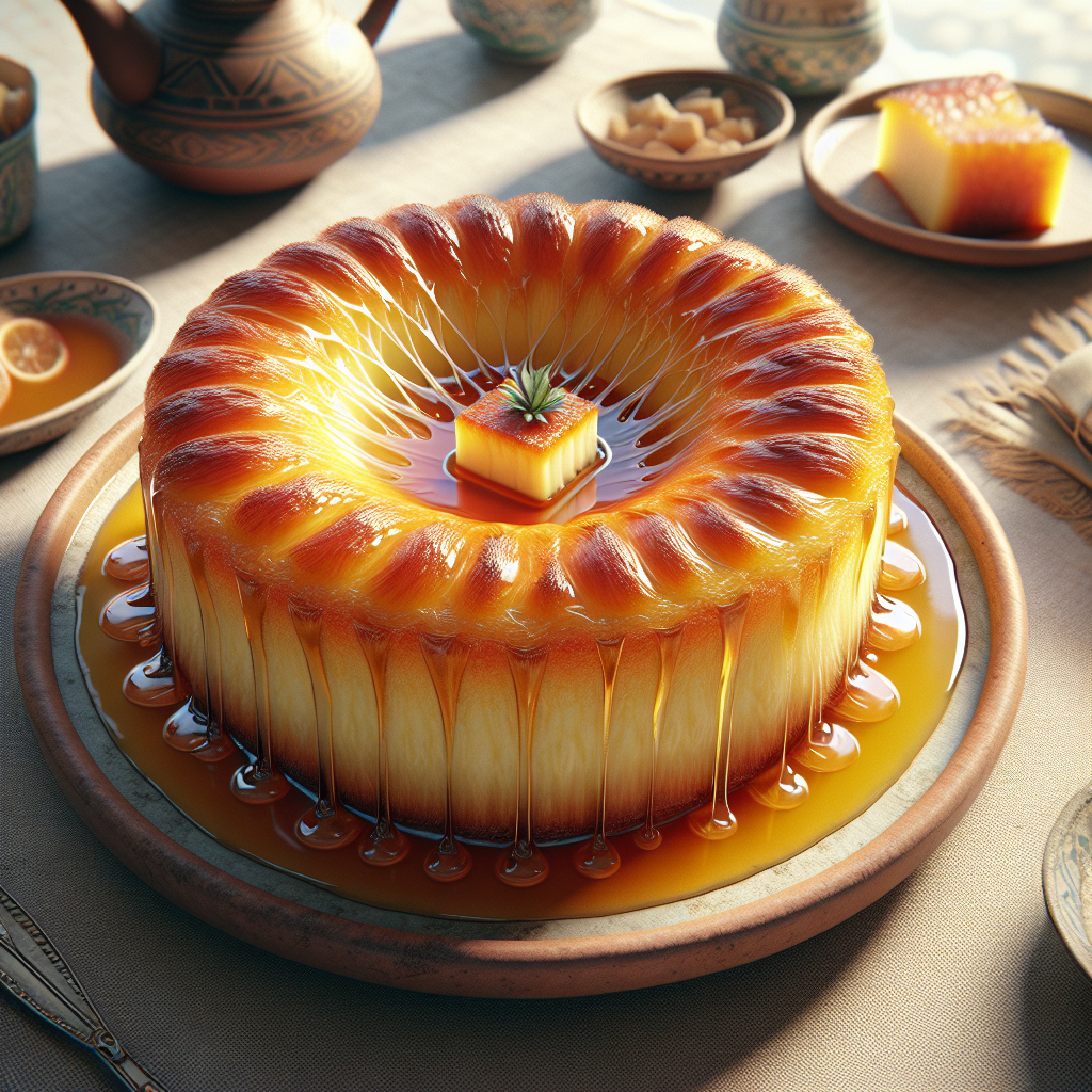 Golden crispy Cheese kunafa with sweet syrup and melted cheese on a ceramic plate, rich in colour and texture