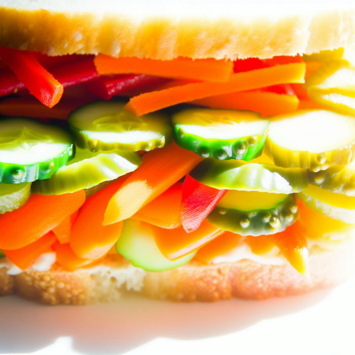 Pickled Veggie Sandwich Delight