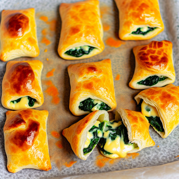 Cheese and Spinach Puff Pastry