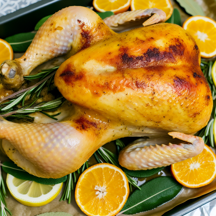 Lemon Herb Halal Roast Chicken