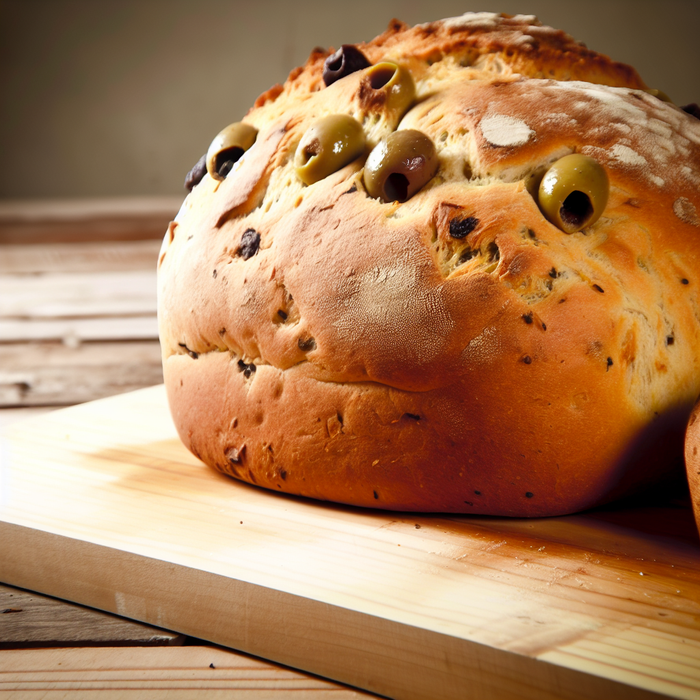 Mediterranean Stuffed Olive Bread