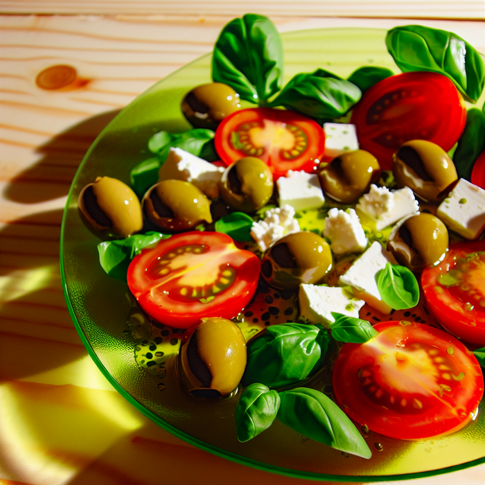 Green Olive and Feta Salad