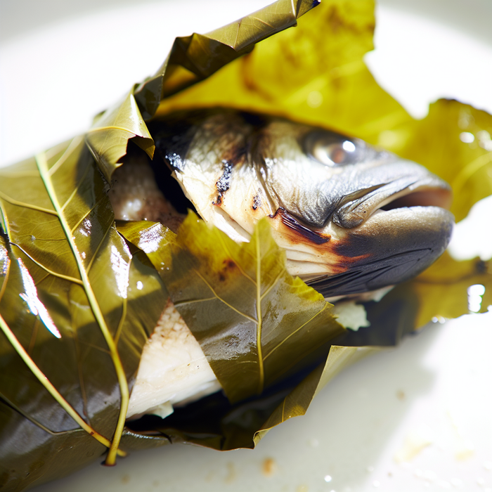 Grape Leaf-Wrapped Fish