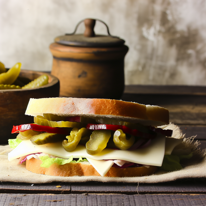 Pickled Pepper and Cheese Sandwich