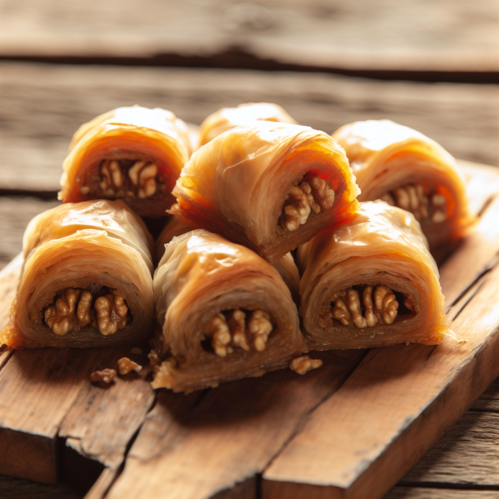 Walnut Baklava Rolls
