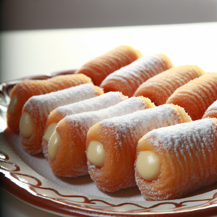 Kataifi Custard Rolls