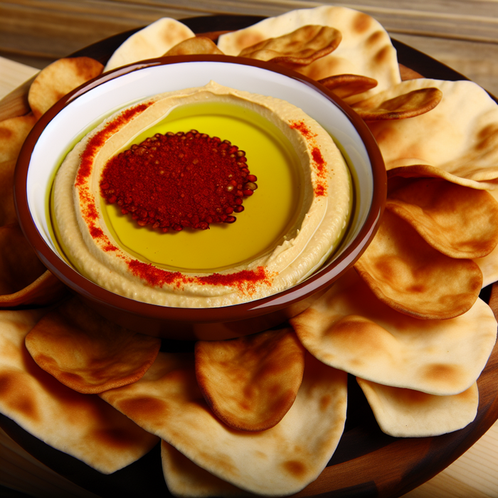 Pita Chips with Hummus