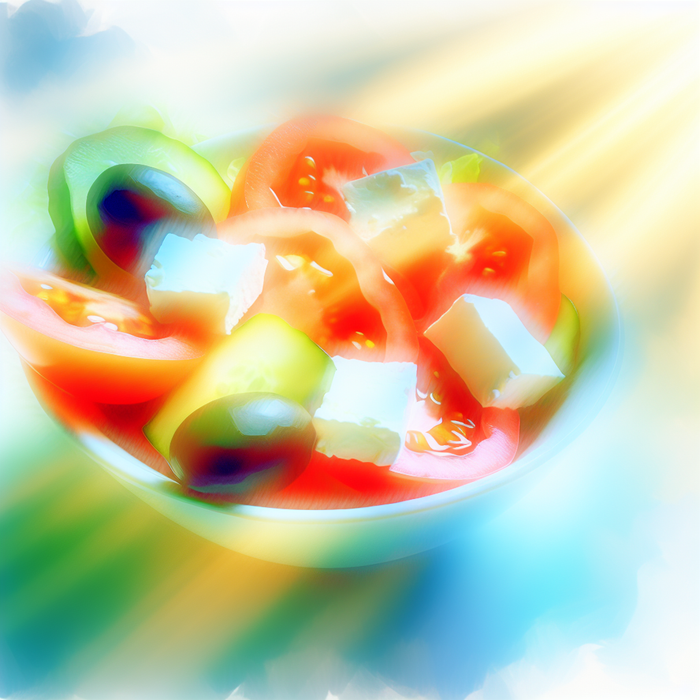 Greek Salad with Pitted Olives