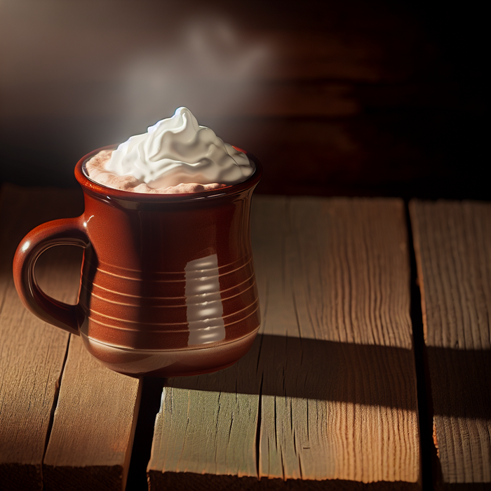Whipped Cream Topped Hot Cocoa