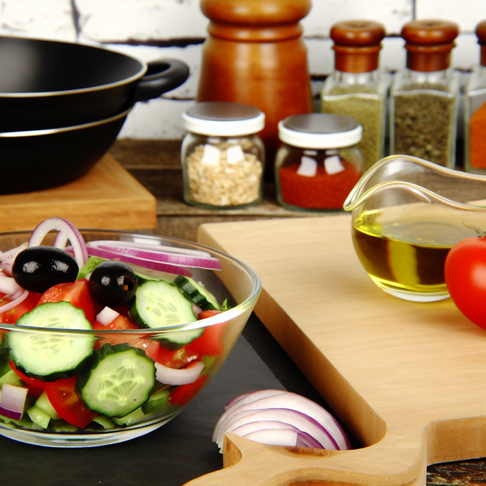 Greek Salad with Black Olives