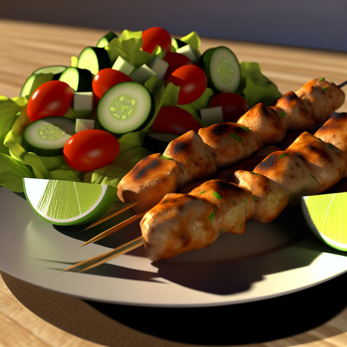 Grilled Halal Chicken Skewers