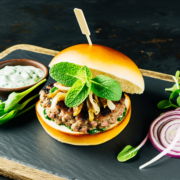 Lamb and Mint Halal Burger