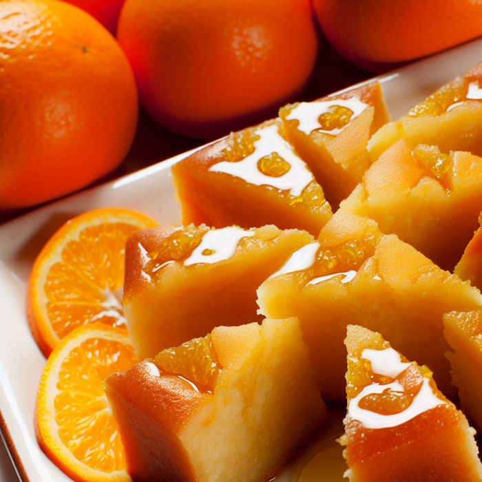 Basbousa with Orange Blossom Syrup