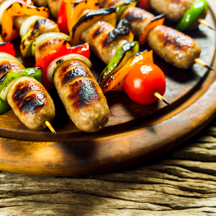 Grilled Halal Sausage Skewers