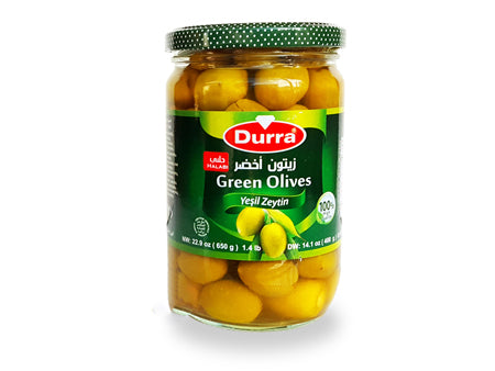 Al Durra Green Olive Halabi 650G