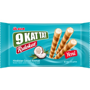 Ulker 9 Kat Tat Rulokat Wafer Rolls With Coconut Cream 150g