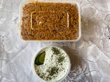 Abu Zaad Makloba With Cucumber And Yogurt 1 Portion