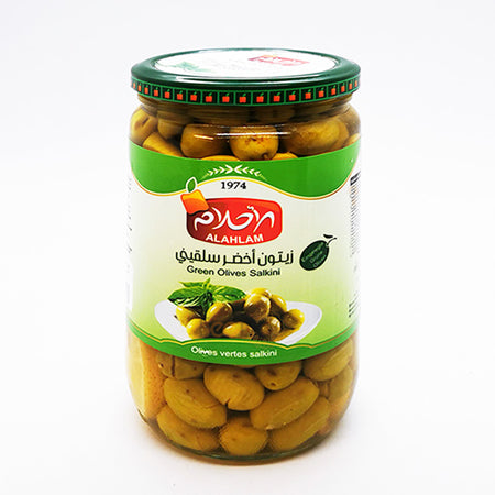 Al Ahalam Green Olives salkini 700G
