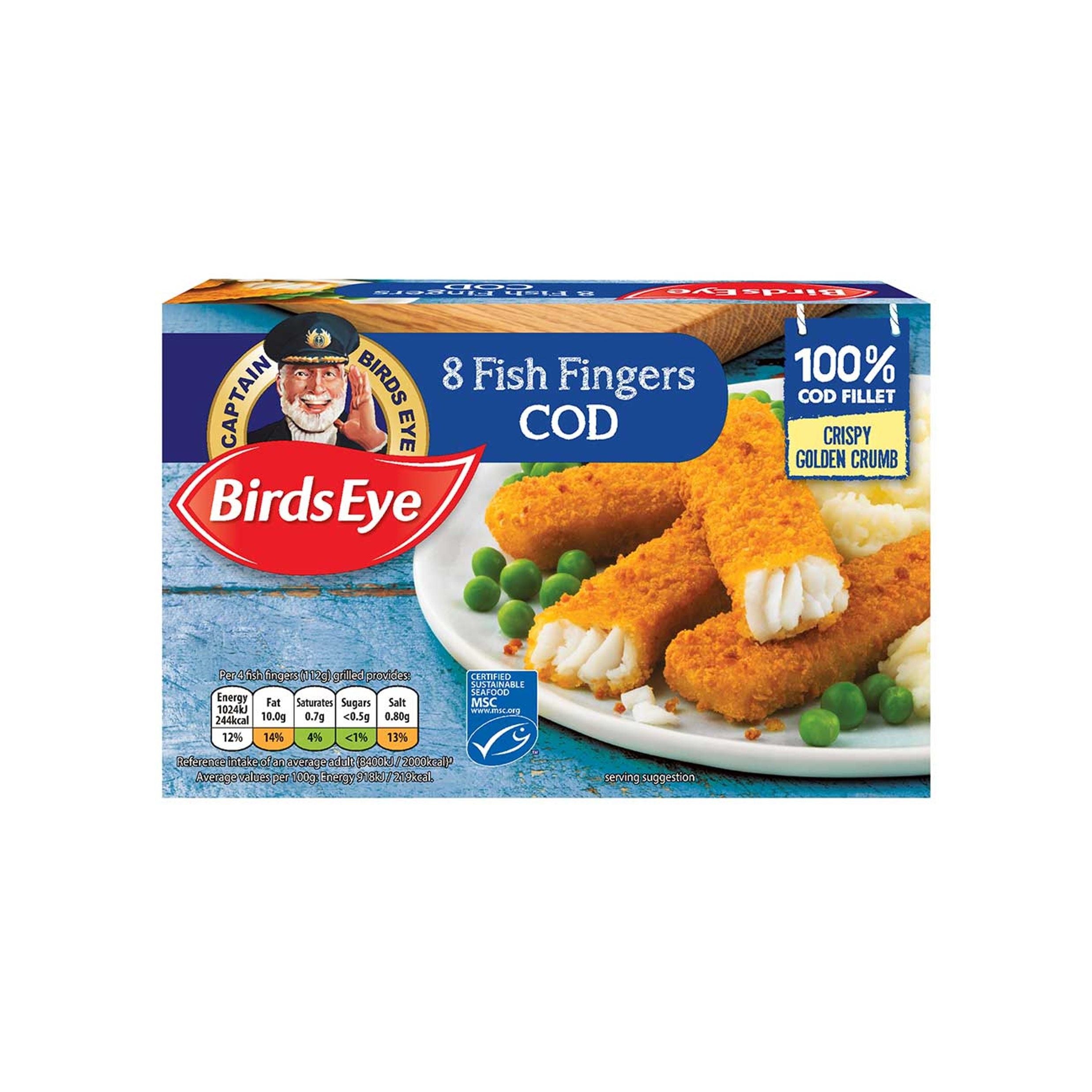 Birds Eye 8 Cod Fish Finger MyJam Food