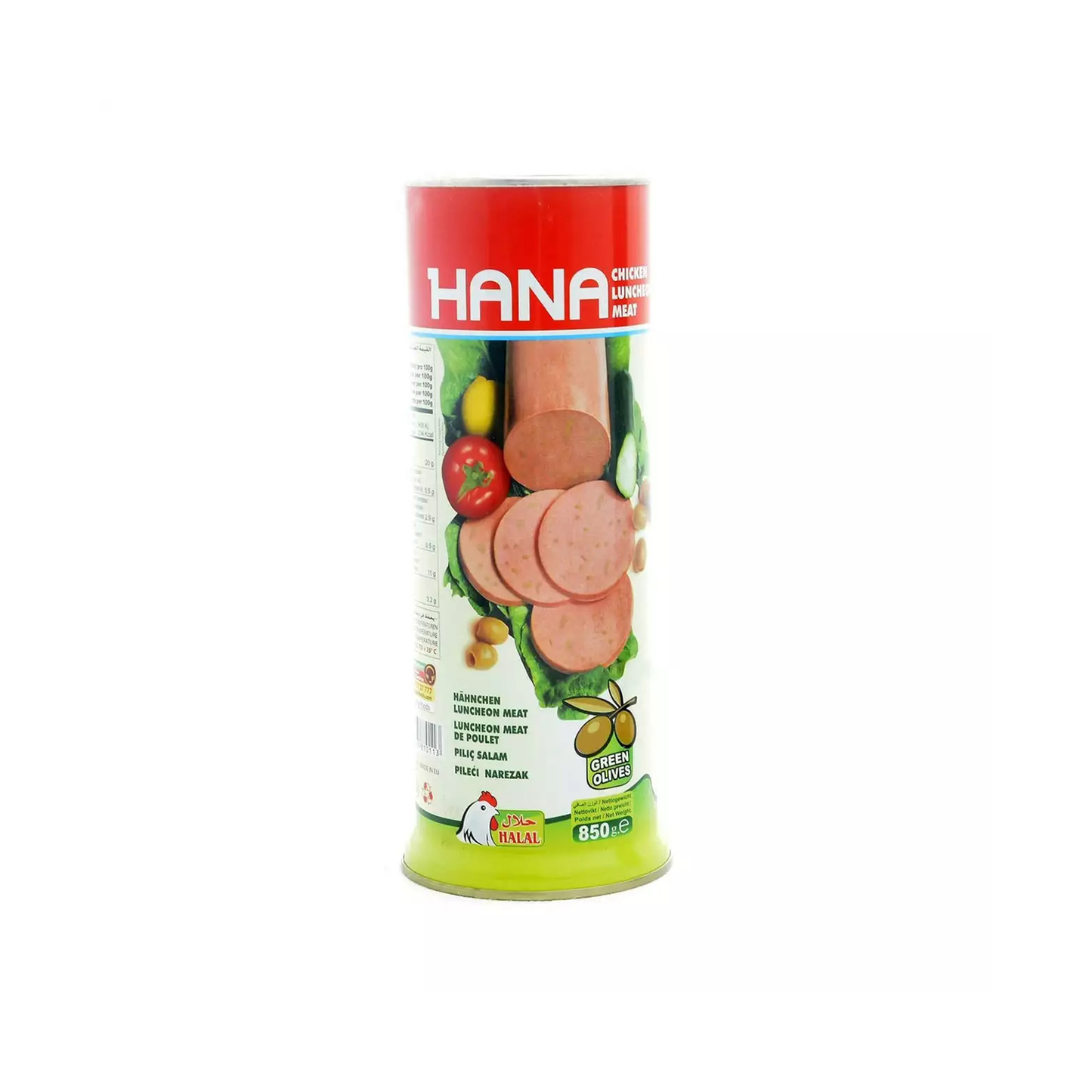 Hana Chicken Luncheon With Green Olive Halal 850G