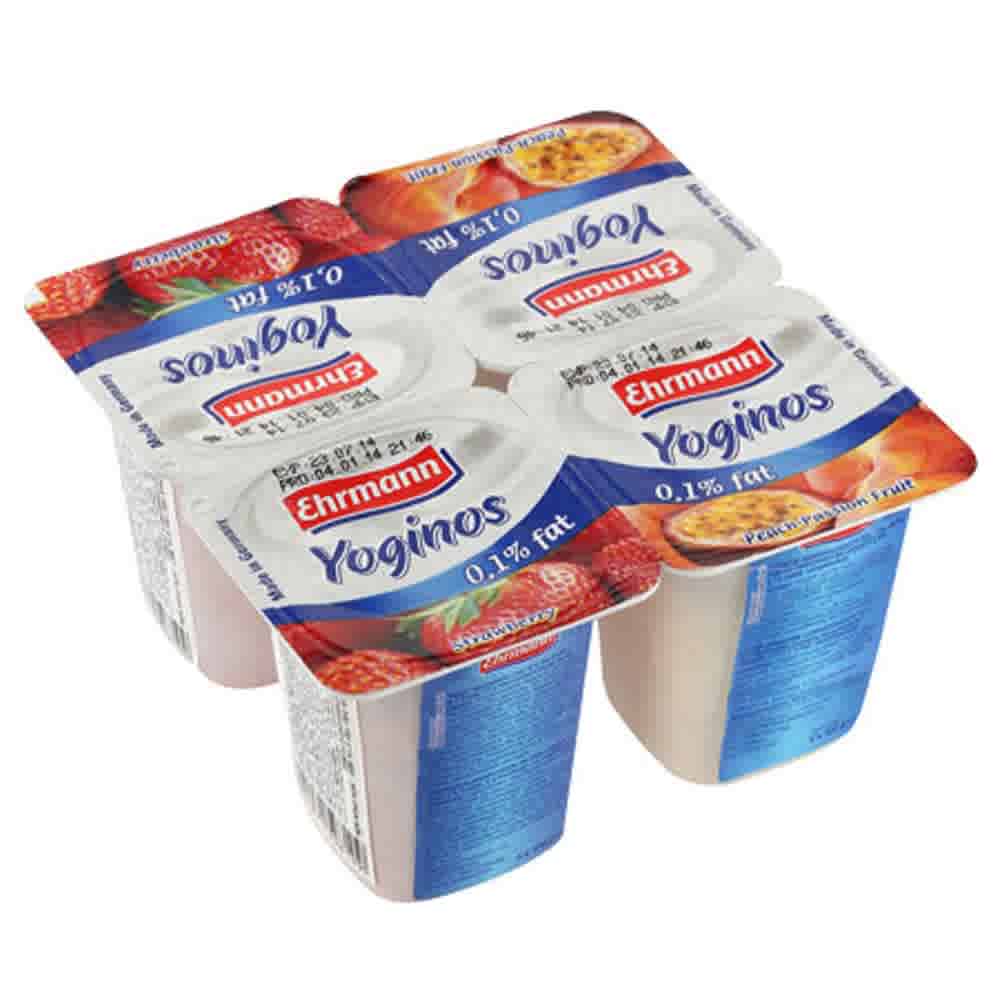 Ehrmann Yoginos Strawberry/Peach Passion 4Pcs