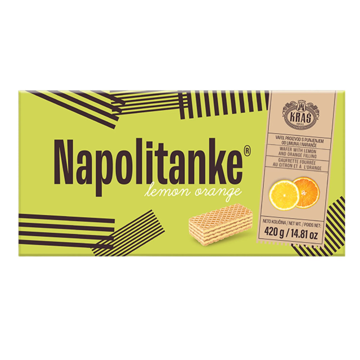 Napolitanke Nougat Lemon Orange 420g