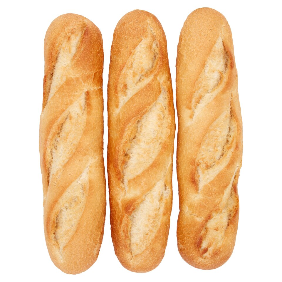 Small white demi baguette 3pcs