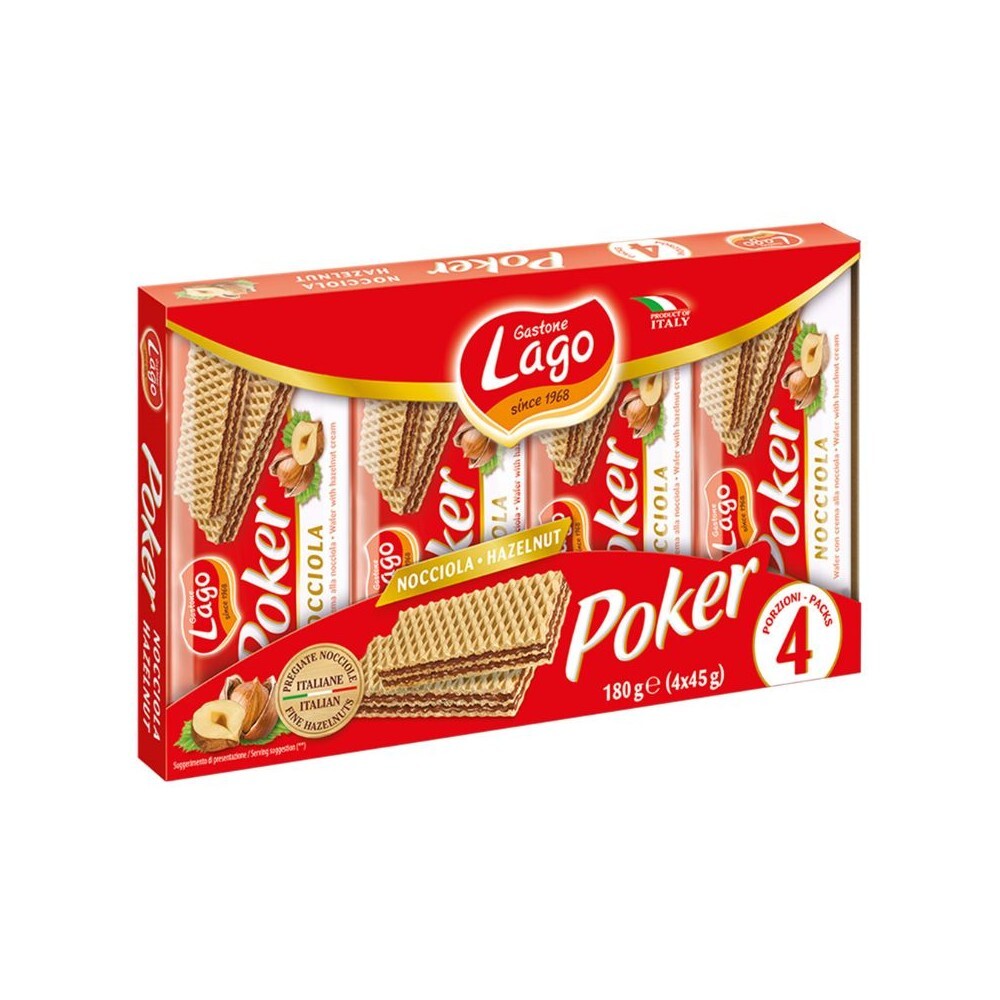 Gastone Lago Poker Nocciola Hazelnut Wafers 180g