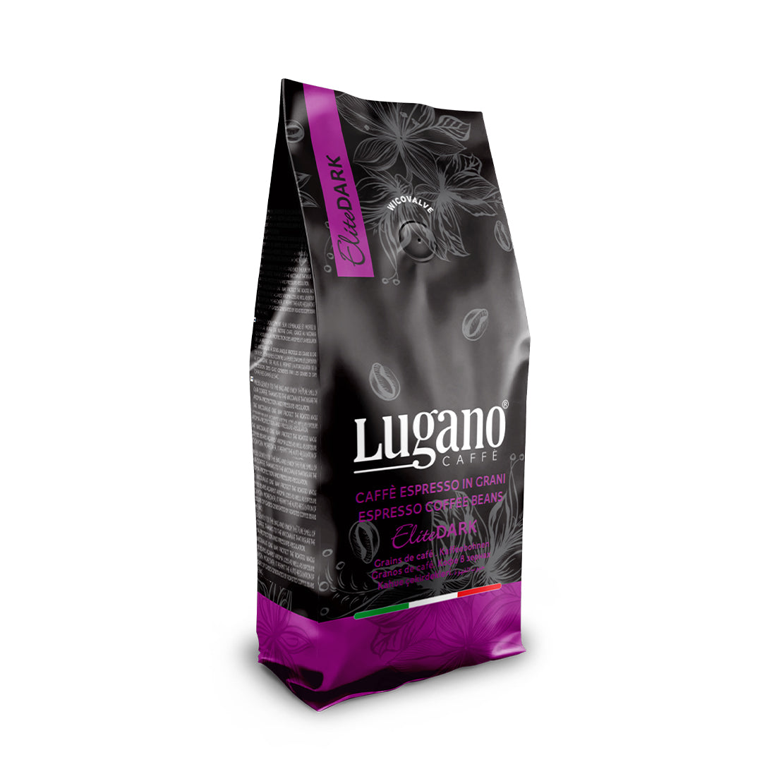 Lugano Whole Bean Coffee Espresso Beans - Italian Espresso Beans - 1KG - Elite Dark