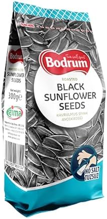 Bodrum roasted black sunflower seeds no salt 300g