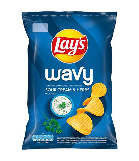 Lays Wavy Sour Cream & Herbs 130g