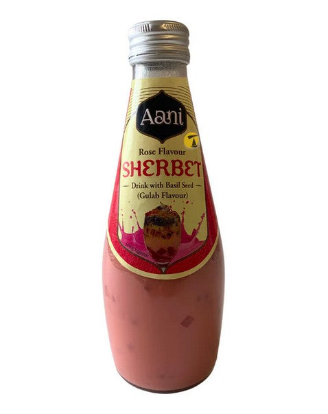 Aani Rose Flavour Faluda Drink with Basil Seed Gulab Flavour 290ml