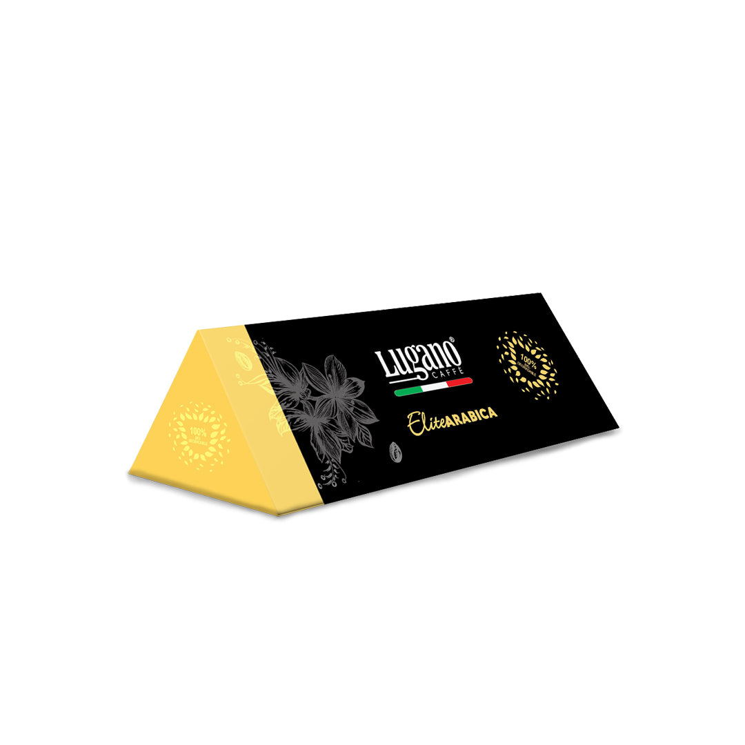 LUGANO Espresso Capsules - Nespresso Compatible Biodegradable Espresso Pods - Italian Coffee Pods - Sleeve of 10 Capsules - Elite Arabica