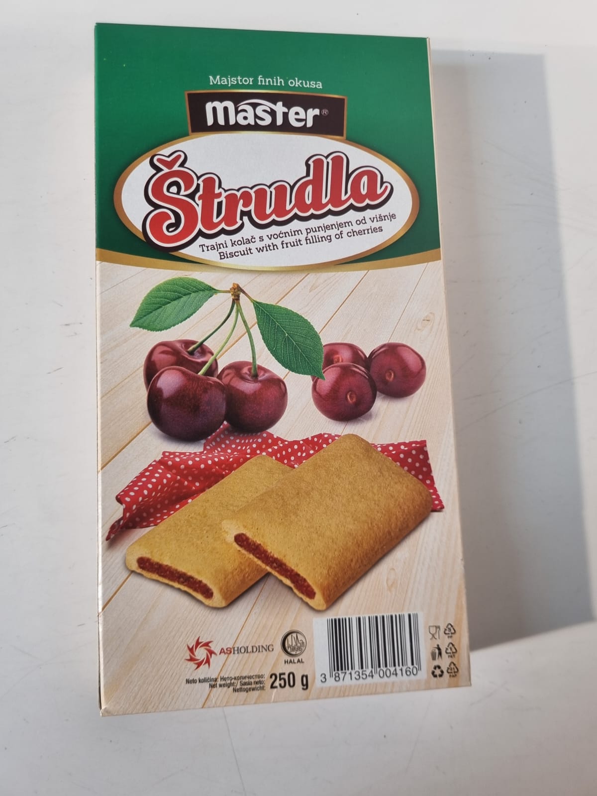 Master Strudla Biscuits Cherry Flavours 250g