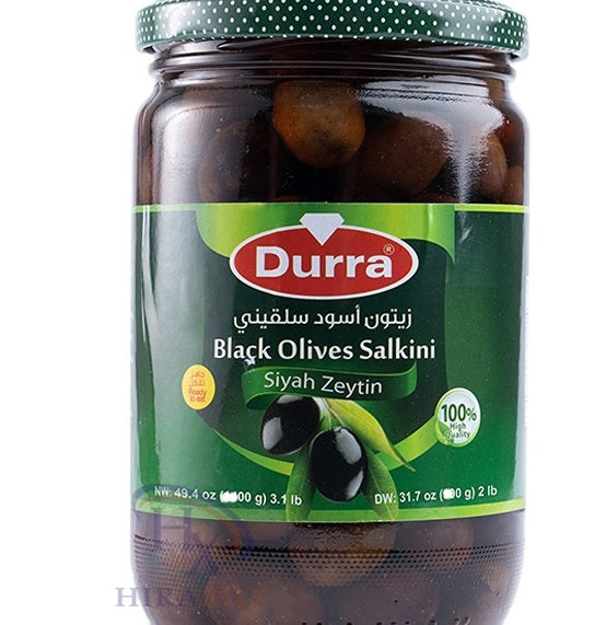 Al Durra Black Olives Salkini 650g