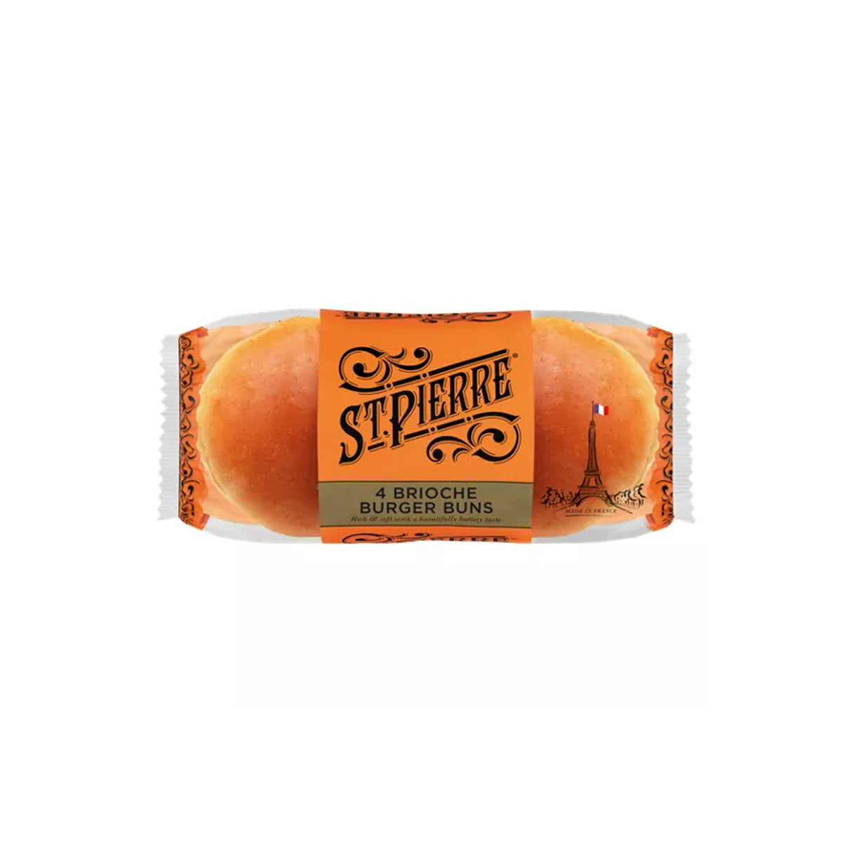 St Pierre Brioche Burger Buns - 4pk