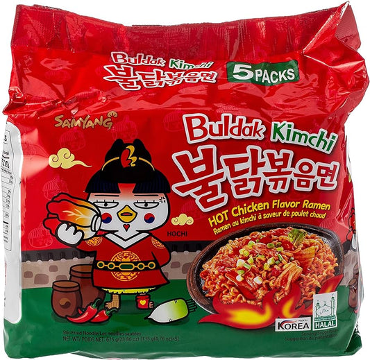 Samyang Kimchi Buldak Hot Chicken Flavor Ramen Noodles 5 pack