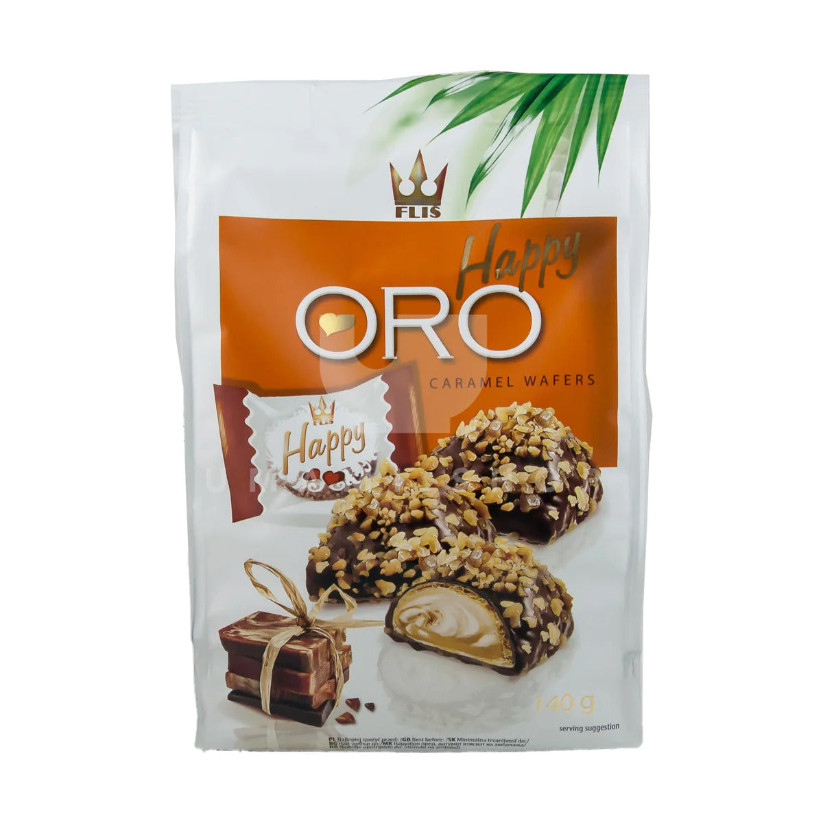 Happy Oro Caramel Wafers 140g