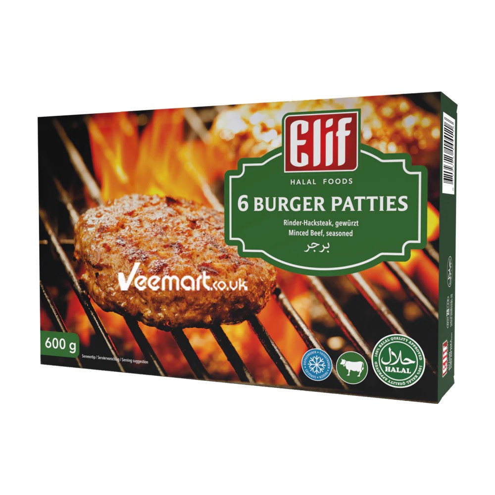 Elif 6 Burger Patties Halal 6pcs