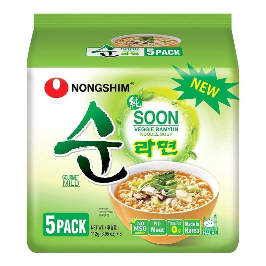 Nongshim soon veggie ramyun noodle 5 pack