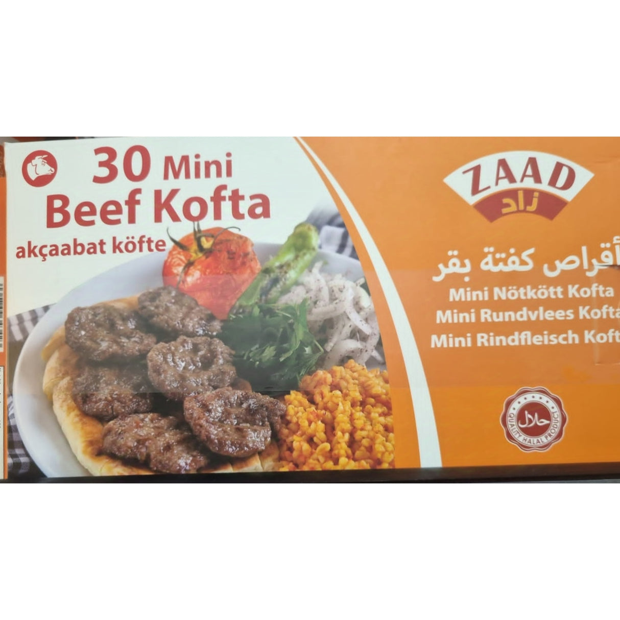 Offer X2 Zaad Mini Beef Kofta 30 Pcs 750g