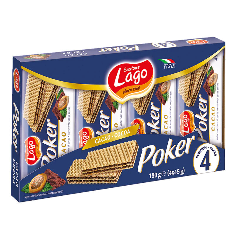 Gastone Lago Poker Cacao Cocoa Wafers 180g