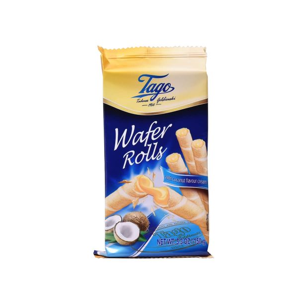 Tago Wafer Rolls With Coconut Flavour Cream 260g