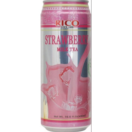 RICO Milk Tea Drink Strawberry flavoured 490ml