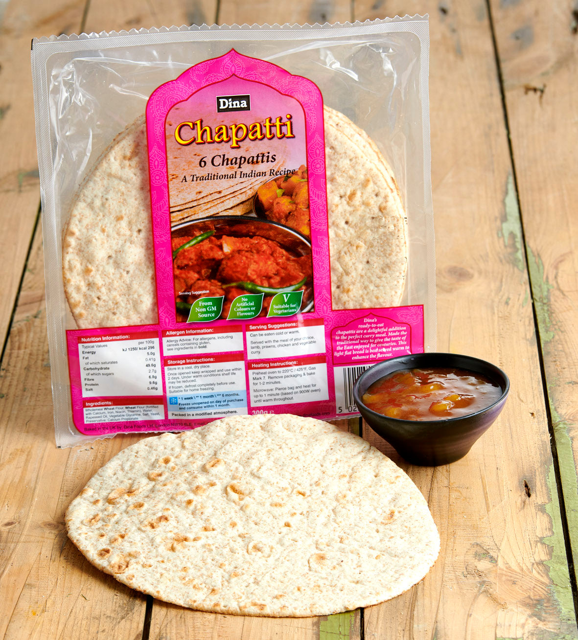 Dina Wholemeal Chapatti 6PCS