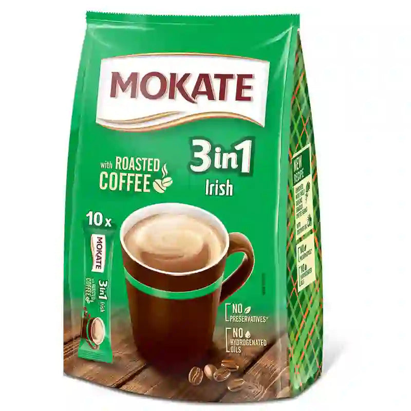 Mokate 3 In 1 Irish With Roasted Coffee 10Pcs