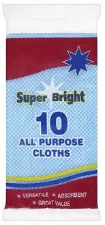 Super bright all purpose cloths 10pcs